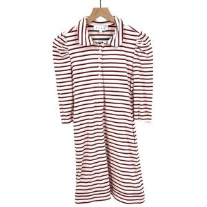 Buru‎ Striped T-Shirt Dress Puff Sleeves Small